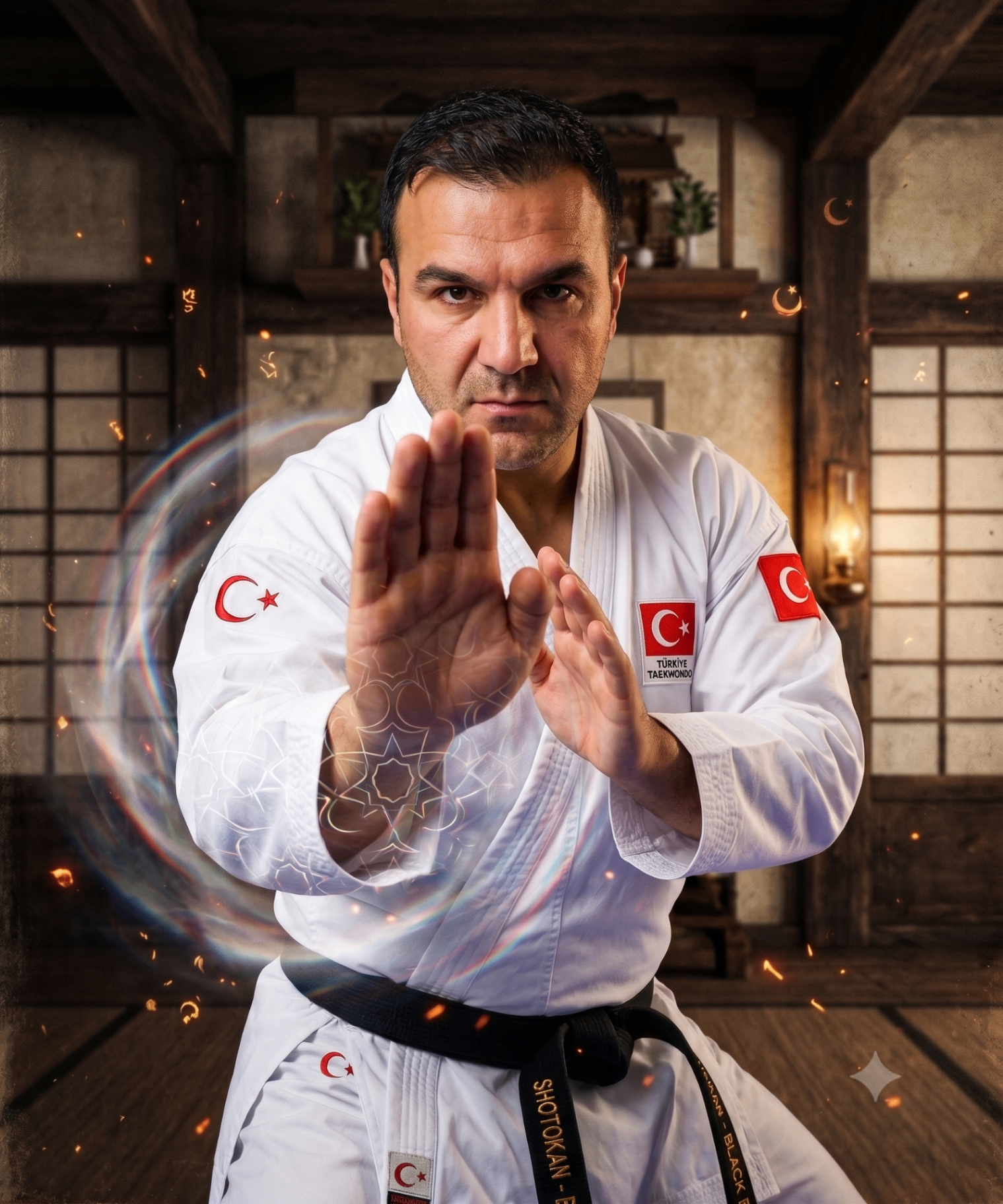 Osman Akınay dojoda hazır duruş